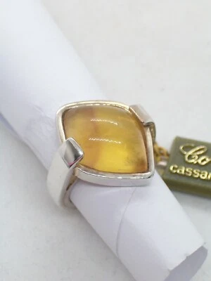 ANELLO in ARGENTO 925 con FLUORITE naturale - pietra dura - pietre dure - - Immagine 1 di 4