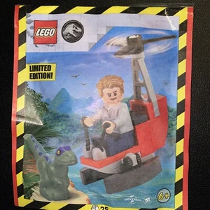 LEGO JURASSIC WORLD OWEN WITH HELICOPTER  POLYBAG SET 122403 LIMITED EDITION  - Picture 1 of 1