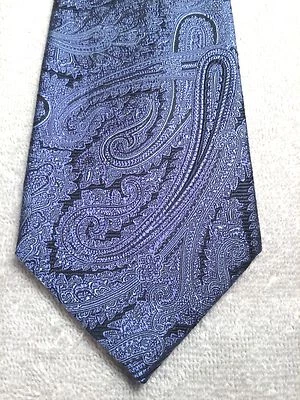T HARRIS LONDON MENS TIE BRIGHT BLUE PAISLEY  3.5 X 60 NWOT - Image 1 of 4