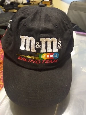 Vintage Ken Schrader #36 M&M’s Pedigree Racing Team NASCAR Black Cotton Cap  - Image 1 of 4