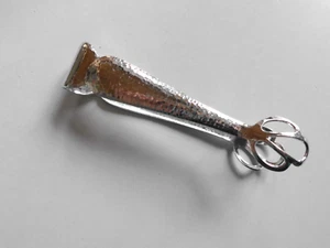Zuckerzange Würfelzucker DDR Alu eloxiert hammerschlag 12 cm - Bild 1 von 2