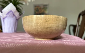 Artisan Handmade 5" x 2" Bowl Maple Wood Polished Finish signed "John Watkins" - Picture 1 of 4