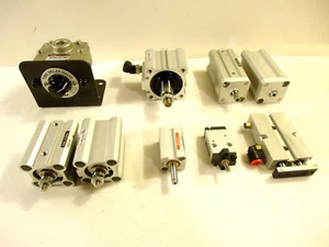 SMC – Humphrey Pneumatic Cylinders and Valve, 9 pcs, 1 Lot, Used. - Picture 1 of 10