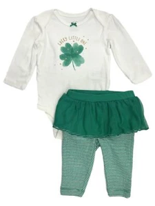 Carters Infant Girls St Patrick's Luck Little One Bodysuit & Tutu Leggings - Picture 1 of 2