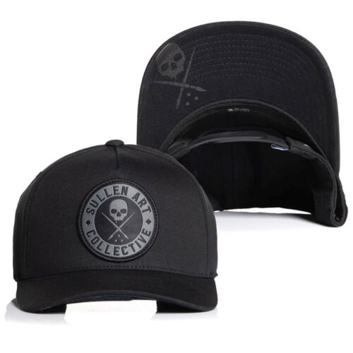Sullen Men's BOH Flat Black/Grey Snapback Hat Clothing Apparel Tattoo Skull T