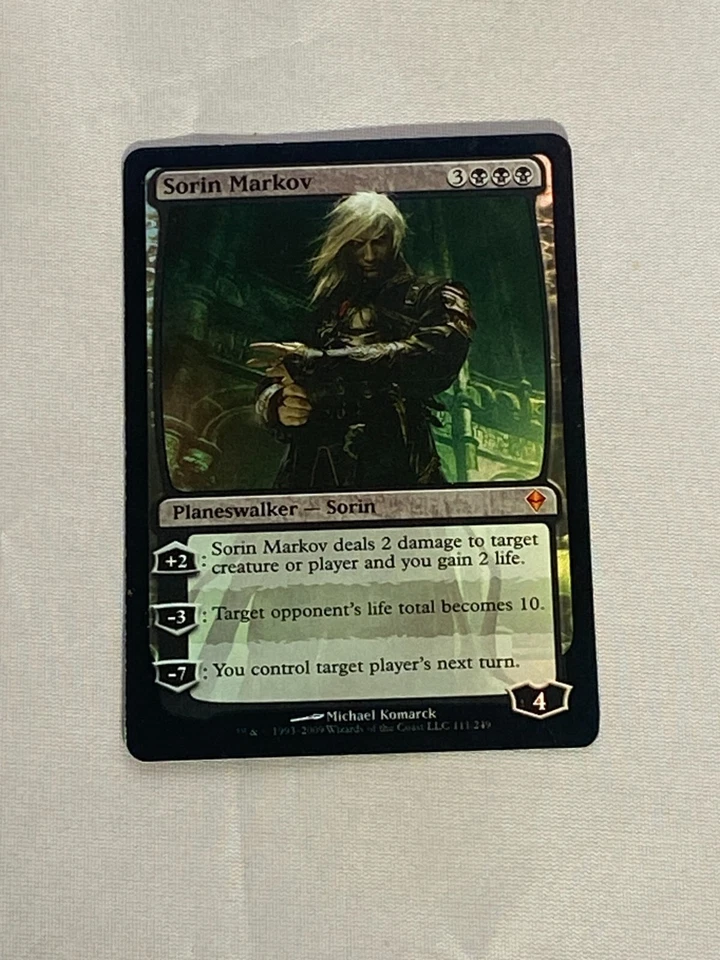 MTG FOIL Sorin Markov Zendikar Magic the Gathering - Image 1 of 2