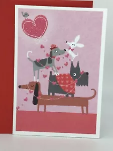 Hallmark Biglietto Buon San Valentino Cani Abbracci e Sacchetti Qualcuno Famiglia Speciale - Foto 1 di 5