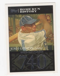 2007 TOPPS BASEBALL JOSH GIBSON HOME RUN HISTORY #740 #JG93 - Picture 1 of 1