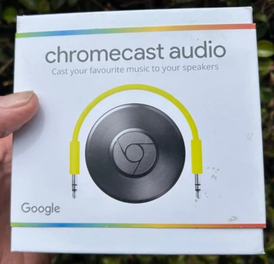 GOOGLE CHROMECAST AUDIO media streamer CAST MUSIC TO YOUR SPEAKERS phone RUX-J42 - Image 1 of 4