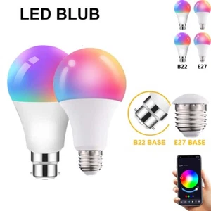 E27/B22 Tuya Wifi Smart LED Light Bulbs 10W Dimmable Bluetooth RGB Lamp Lighting - Picture 1 of 11
