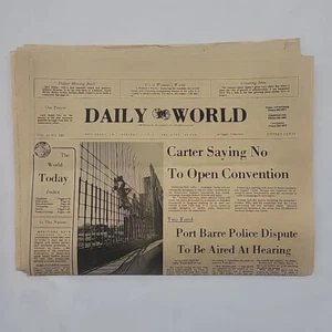 Daily World Opelousas Louisiana Newspaper July 31st 1980 Jimmy Carter Port Barre - Picture 1 of 12