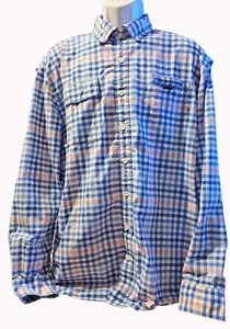 Mens Vineyard Vines Performance Harbor Shirt Fishing Pink Blue Gingham sz XL - Picture 1 of 12