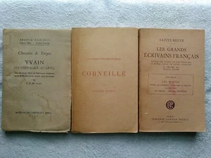 French Literature Corneille Lanson Yvain Reid Sainte Beuve Les Poets XVI 3 Pb's - Picture 1 of 1