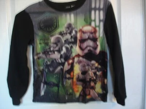 Preowned Boy's Star Wars Flannel 2 PC Long Sleeve Pajama Set Boy Size 10-12 - Imagen 1 de 9