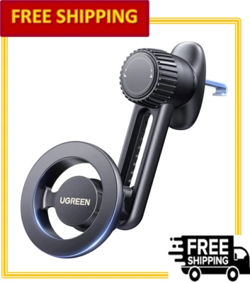 UGREEN Magnetic Car Phone Holder, Not Blocking Air Vent, Black - Image 1 of 4
