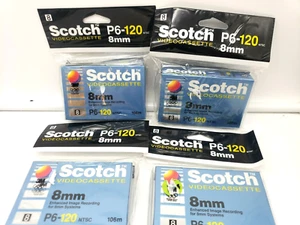 Scotch Video Cassette 8mm P6-120 NSTC New In Packaging Lot Of 4 - Picture 1 of 2