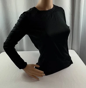 REEBOK LONG SLEEVE STRETCH SOFT BASE LAYER CREW BLACK SIZE MEDIUM - Picture 1 of 2