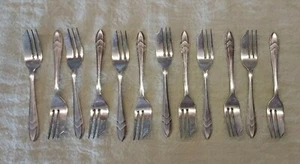 12 Vintage M.S. Ltd Sheffield England EPNS Pastry Forks - Picture 1 of 8