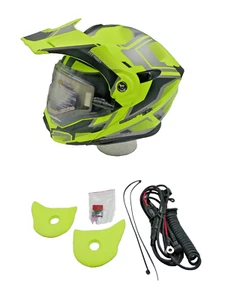 SCORPION EXO-AT950 COLD WEATHER HELMET ELLWOOD HI-VIS SIZE SMALL (ELEC. SHIELD) - Picture 1 of 12