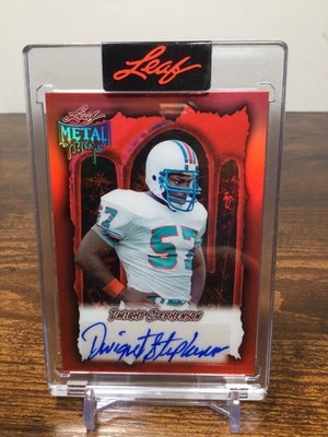 Dwight Stephenson 2025 Leaf Metal Halloween Prismatic Blood Auto #'d 11/13 Card - Image 1 of 4