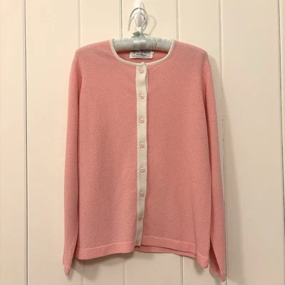 Cárdigan Babydoll Vintage Años 60 Talbott Traveler Rosa Y Crema Talla M Foto 1 de 4
