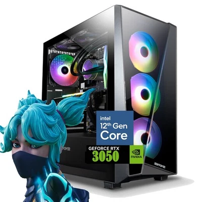 ARGB Gaming Desktop PC i5-12th 16GB RAM 512GB NVMe GTX3050 WiFi6 Win11 Bluetooth - Image 1 of 4