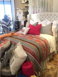 Weiche Umrandung Boho Chic bunt King Size Steppdecke und 3 Standardbezüge - Bild 1 von 9