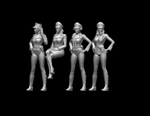 Nuova stampa 3D 1/72 prima guerra mondiale soldato carro armato donna modello 4 persone non dipinto - Foto 1 di 3