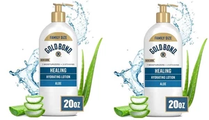 2 Gold Bond Healing Hydrating Lotion Aloe 20 Ounce Each x 2 Lasts 24 HRS New - Picture 1 of 1