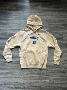 Men's Nike Duke Blue Devils Campus Club Pullover Hoodie Tan Small - Picture 1 of 7