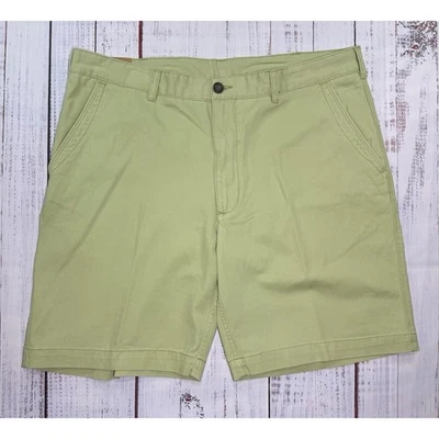 Pantalones Cortos Savane Para Hombre Talla 38 Calce Relajado Frente Plano Cintura Verde 9” Entrepierna Nuevos con Etiquetas Foto 1 de 4