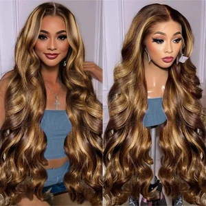 13x6 Lace Front Wigs Human Hair 4/27 Ombre Lace Front Wig 26inch Body Wave Wi... - Bild 1 von 7