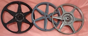 Lote de 3 carretes de película metálica vintage de 7" 16 mm: Bell & Howell, aluminio, proyecti de película - Imagen 1 de 1
