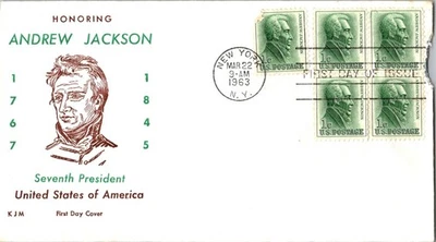 USPS Scott 1209 President Andrew Jackson KJM Cover Cachet FDC c1963 - Image 1 of 4