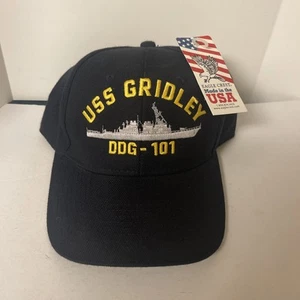 Gorra de béisbol USS GRIDLEY DDG 101 Eagle Crest negra talla única ajustable - Imagen 1 de 7