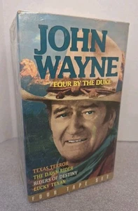 John Wayne 4 VHS Vtg Riders Destiny, Lucky Texan, The Dawn Rider, Texas Terror - Picture 1 of 7