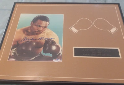  Archie Moore Autographed Photo Display PSA - Image 1 of 3