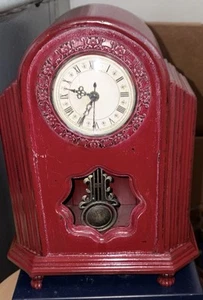Wooden mantle Clock 11" Battery Operated - Picture 1 of 11