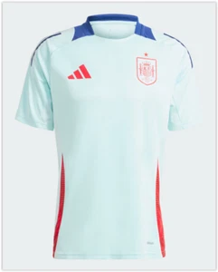 NWT Adidas SPAIN TIRO 2024 TRAINING Pre Match JERSEY SHIRT Mint Blue IP6411, L - Picture 1 of 13