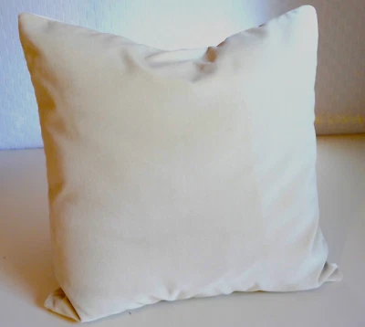 2   x   CUSHION COVERS  IN  CREAM  COTTON VELVET      24in x24in - Image 1 of 2
