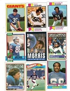 Lote de 25 cartas vintage de los New York Giants en muy buen estado (Tucker, Morris) Bx1a - Imagen 1 de 6