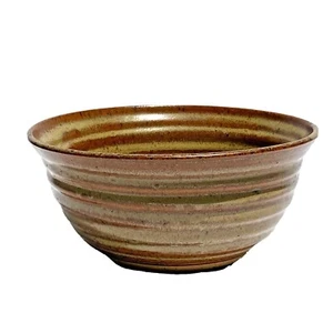 Handmade Art Studio Pottery Glazed Centerpiece Bowl Signed Potters Mark Stamp - Picture 1 of 6