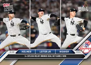 *¡SE ENVÍA AHORA!* Clay Holmes/Mark Leiter Jr./Luke Weaver - 2024 MLB Topps AHORA 876 - Imagen 1 de 2
