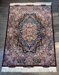 Nuovissimo tappeto orientale vintage fatto a mano seta e lana di sughero forma rettangolare - Foto 1 di 12