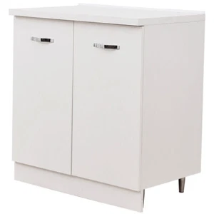Mobile Base per Cucina Componibile Minimal Colore Bianco con 2 Ante 2 Scomparti - Foto 1 di 5