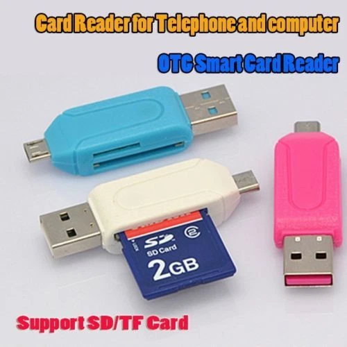 Lettore memory card SDHC SD Micro SD Reader schede USB OTG adattatore android sd - Immagine 1 di 1