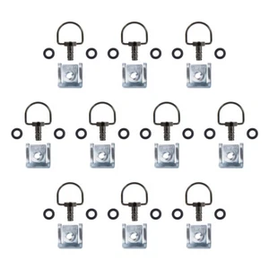 10 Set Motorcycle Quick Release D-ring 1/4 Turn Race Fairing Fastener Bolts 14MM - Picture 1 of 4