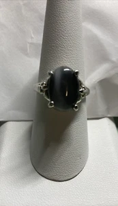 Anillo negro oscuro 925 SS banda talla 8,25 - Imagen 1 de 4