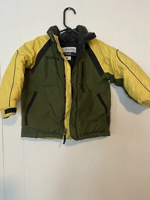 Columbia Niños Niños 4/5 Chaqueta de Invierno Verde Aislado Juvenil Niño Pequeño Abrigo Foto 1 de 4