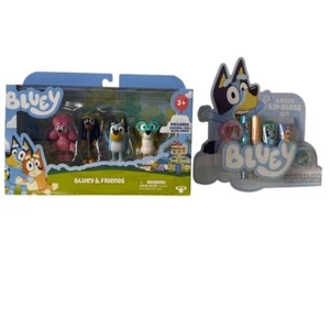 NEU! Bluey Geschenkset Konvolut! Bluey & Friends Spielzeugset PLUS 6-teiliges Lipgloss-Set - Bild 1 von 7